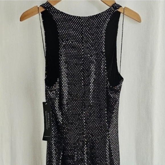 Adrianna Papell Black & Silver Sequin Sleeveless Dress - Picture 7 of 16
